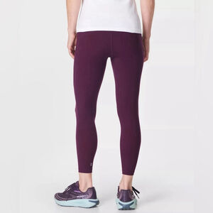 Sweaty Betty Power Leggings 7/8 Midnight Cherry Purple Small Athletic Gym Pants